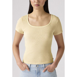 LEVI'S(R) Essential Square Neck Tee - French Vanilla Garment Dye