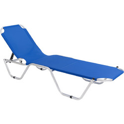 Ξαπλώστρα Comfy μπλε με λειτουργία ανάκλισης