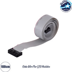 GloboStar(R) DATULCO 90241 Καλωδιοταινία 1m Data Cable HUB75 Μεταφοράς Σήματος/Εικόνας για Ψηφιακές Οθόνες LED Video Wall Μ100 x Π2.5 x Υ1.5cm - 2 Years Warranty