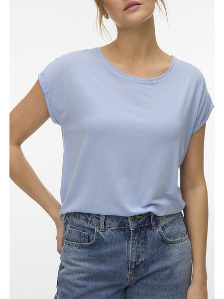 VERO MODA VMAVA PLAIN SS TOP JRS NOOS 10284468-Brunnera Blue LightBlue