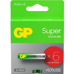 Gp Super Alkaline AAA 6τμχ