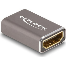 DELOCK DELOCK αντάπτορας HDMI 60078 με Ethernet, 8K/60Hz, μεταλλικός, γκρι