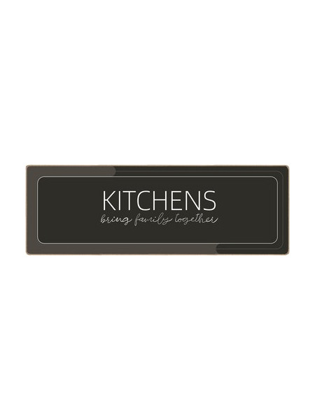 HOME USE Πατάκι κουζίνας HUH-0217, αντιολισθητικό, υφασμάτινο, 150x50cm, 3.5mm πάχος, καφέ