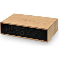 Mikamax - Bamboo Wireless Charger Clock