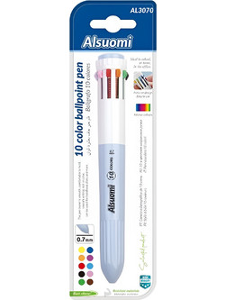 Στυλό 10 Χρωμάτων 0.7mm Alsuomi AL3070