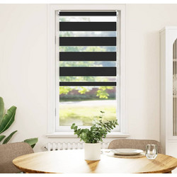 vidaXL Στόρι Ζέβρα 80,9 x 150 εκ. Πλάτος Υφάσματος 76,7 εκ. Μαύρο 240200