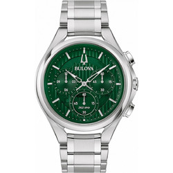 Bulova Ανδρικό Ρολόι Χρονογράφος με Ασημί Μεταλλικό Μπρασελέ 96A297