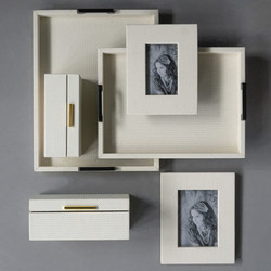 Artekko Lisa MDF Κορνίζα με Τεχνόδερμα για Φωτογραφία 4.5x6.5 (21x2x26)cm Άσπρο