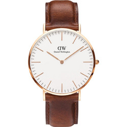 Daniel Wellington ST Andrews Ανδρικό Ρολόι με Καφέ Δερμάτινο Λουράκι DW00100006