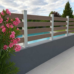 WPC 3D σανίδα περίφραξης 2x12x360cm καφέ 70212 - SW-70212