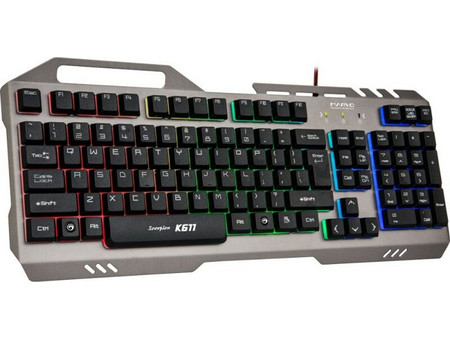 Marvo K611 Gaming Πληκτρολόγιο RGB Silver