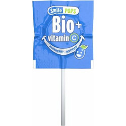 SMILE POPS Bio Γλειφιτζούρι Με Βιταμίνη C Σε Διάφορες Γεύσεις - Μύρτιλο