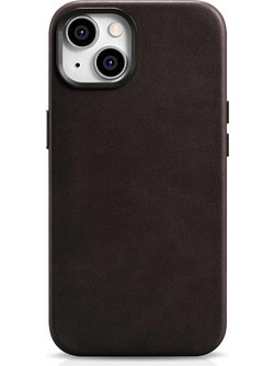 iCarer Oil Wax Premium Leather Θήκη MagSafe Brown (iPhone 14 Plus)