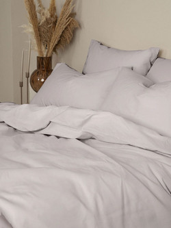 Sunshine Home Σετ Σεντόνια Υπέρδιπλα Βαμβακερά 235x270 Feelings 106 Light Grey
