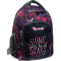Pulse Teens Shine like The Stars Σχολική Τσάντα Πλάτης Γυμνασίου - Λυκείου Μωβ 120798