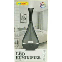 Υπερήχων Διαχύτης Αρωμάτων LED USB Καφέ Andowl Q-T61 Humidifier