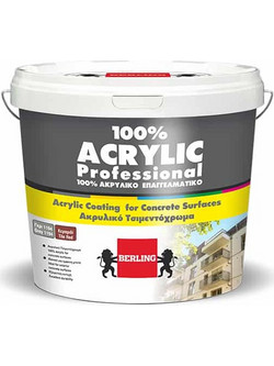 Berling Eco 100% Επαγγελματικό Οικολογικό Ακρυλικό Χρώμα Εξωτερικού Χώρου Λευκό 9lt