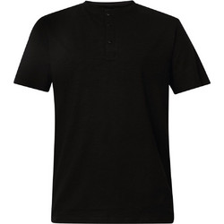 Zero SLUB RAW NECK BUTTONS Μαύρο