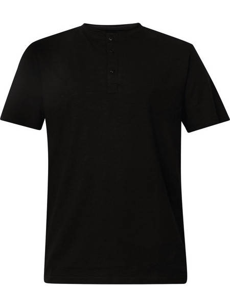 Zero SLUB RAW NECK BUTTONS Μαύρο
