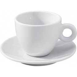 Σετ Φλυτζάνι Cappuccino Λευκό 170ml με Πιατάκι Φ15.2cm Roma Tanco