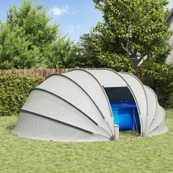 vidaXL Σκηνή πισίνας τύπου θόλου 538 x 440 x 204 εκ. Γκρι