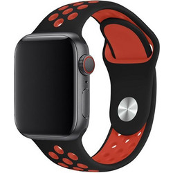 WiWu Dual Color Sport Λουράκι Σιλικόνης Black / Red (Apple Watch 38 / 40 / 41mm)
