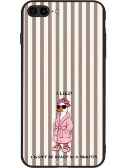 Sonique Stripe Stories Series Θήκη με Σχέδιο «I Lied» (iPhone 8 Plus / 7 Plus)