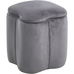 FIONA ΣΚΑΜΠΟ VELVET GREY ΜΕ ΑΠΟΘ. ΧΩΡΟ 30X30X34εκ