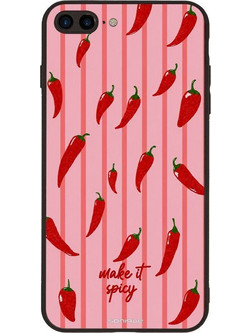 Sonique Stripe Stories Series Θήκη με Σχέδιο «Make It Spicy» (iPhone 8 Plus / 7 Plus)