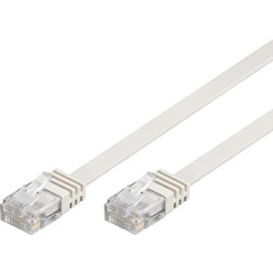 Goobay Flat U/UTP Cat.5e Καλώδιο Δικτύου Ethernet 20m White