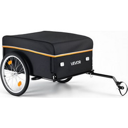 VEVOR Bike Cargo Trailer 59 kg φορτίου βαρέως τύπου καροτσάκι ποδηλάτου Πτυσσόμενο, Αναδιπλούμενος συμπαγής χώρος αποθήκευσης με αδιάβροχο κάλυμμα, τροχοί 508 mm, ανακλαστήρες, πλαίσιο από ανθρακούχο