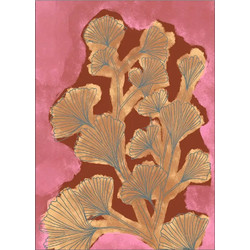 Poster Ginkgo Reverie No.07 50 x 70 με κορνίζα Sky Blue/High-quality 265g art paper