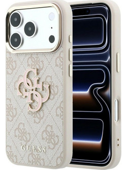 Guess 4G Big Resin Logo Back Cover Pink (iPhone 18 Pro / 17 Pro)
