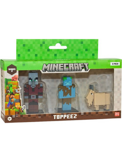Minecraft - 3D 6 cm Figure 3 pack S2 - Pillager, Drowned og Goat