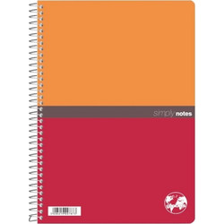 ΤΕΤΡΑΔΙΟ GLOBUS SIMPLY NOTES 17X25 5 ΘΕΜΑΤΩΝ ΠΟΡΤΟΚΑΛΙ