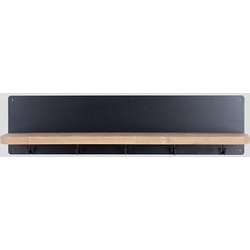 ΡΑΦΙ ΤΟΙΧΟΥ ΜΕΤΑΛΛΙΚΟ ΜΑΥΡΟ 60x11x15cm Eurolamp 750-31532