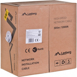 Lanberg U/UTP Cat.6 Καλώδιο Δικτύου Ethernet 305m Grey LCU6-12CU-0305-S