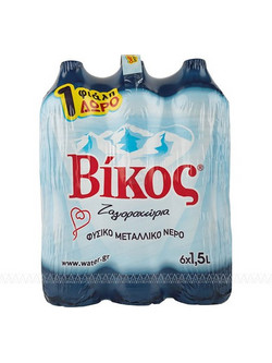 Νερό Φυσικό Mεταλλικό Βίκος (6Χ1,5lt)