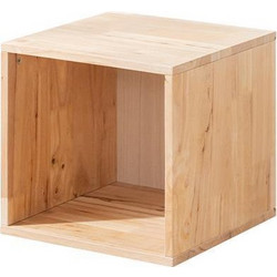 Ξύλινο κουτί τετράγωνο ανοιχτό Nextdeco Natural Υ39x40x40εκ