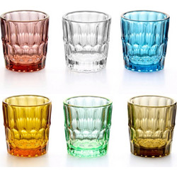 Guzzini VANITY Set of 6 Glass Shot Glasses Assorted colors