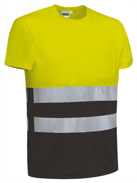 T-Shirt Υψηλής Ορατότητας DEMOLITION Valento Fluo Yellow-Black