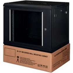 Steel STEEL-12U6045-BL-F Επιτοίχια Καμπίνα Rack 12U 60x40x63.6cm Μαύρη