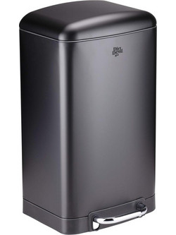 Κάδος απορριμάτων μαύρος soft close 20L/30 x 29 x 53 cm - Plastona