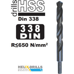 HELIX Τρυπάνια Σιδήρου Τορνιρισμένα HSS DIN 338 - 15.5mm