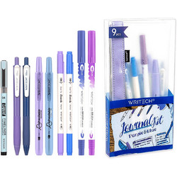 WRITECH ΚΑΣΕΤΙΝΑ ΓΕΜΑΤΗ ΣΕΤ 9 ΤΕΜΑΧΙΩΝ JOURNAL KIT ΜΩΒ & ΜΠΛΕ