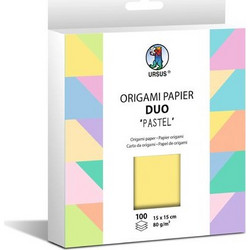 Ursus Origami Χαρτί Pastel Duo 15x15cm 80gr 100Φ 187228899