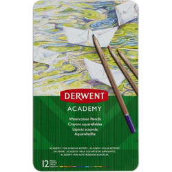 Derwent Aqua Academy Κασετίνα Ξυλομπογιές Ακουαρέλας Σετ 12τμχ