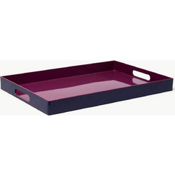 Coincasa πλαστικός δίσκος σερβιρίσματος 26 x 40 cm - 006813182 Μοβ