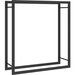 vidaXL Ραφιέρα Καυσόξυλων Ματ Μαύρο 80x28x86 εκ. Ατσάλι 350307