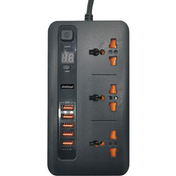 Πολύπριζο με 5 θύρες USB 3.4A & 3 υποδοχές